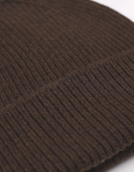 Merino Wool Beanie Coffee Brown