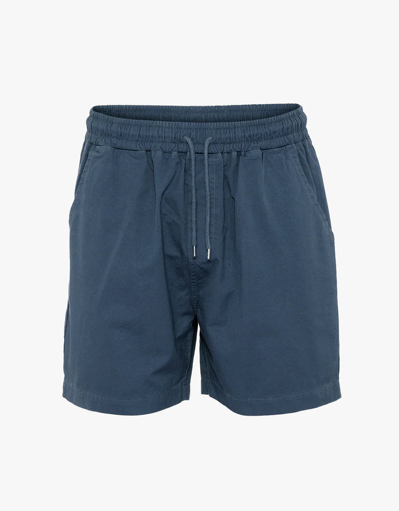 Organic Twill Shorts Petrol Blue