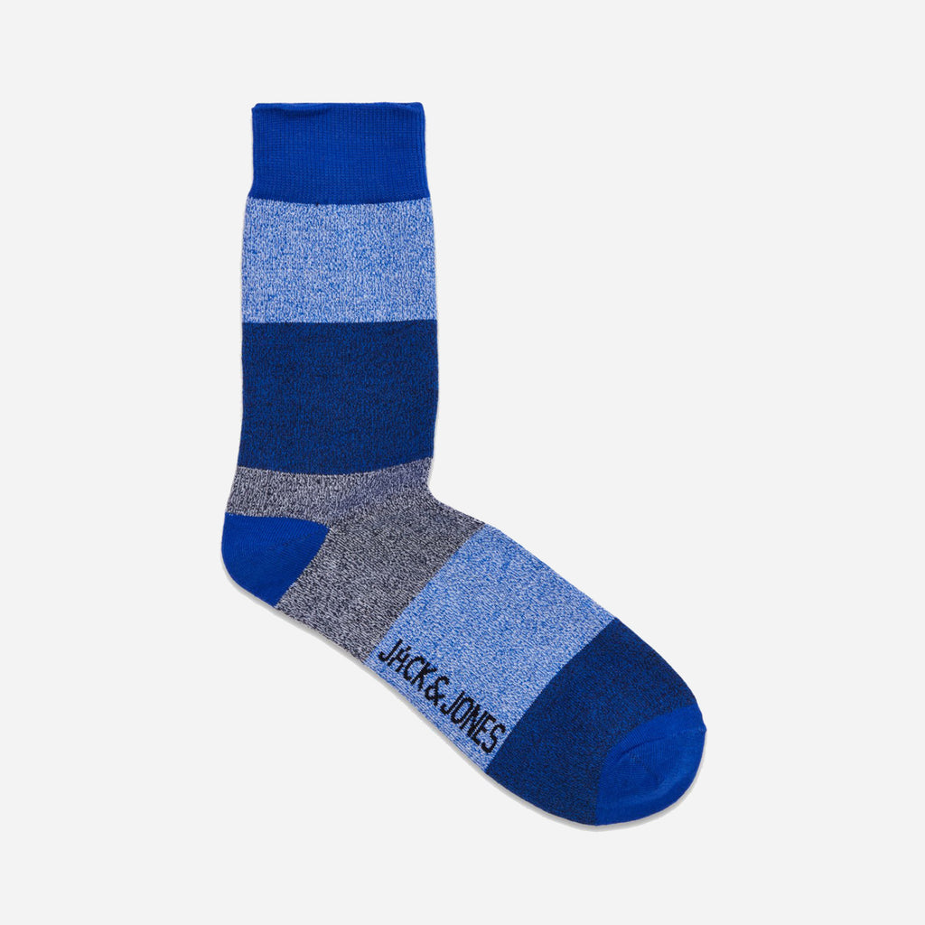 Twisted Block Sock Blue
