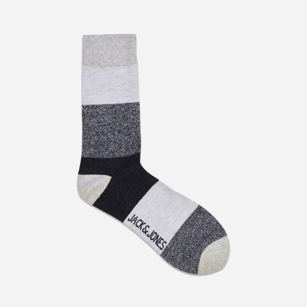 Twisted Block Sock Grey
